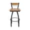 Holland Bar Stool Co Revelle 30in Swivel Bar Stool with Pewter Finish, Medium Back and Medium Maple Seat 881 - alternate 6