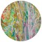 Homeroots 8' Green Gold And White Round Abstract Washable Indoor Outdoor Area Rug 577940 - alternate 6