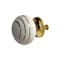 Homeroots Set of Six White And Gold Geometric Ceramic Drawer Pull Knobs, 6PK 635789 - alternate 4