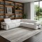 Homeroots White Italian Leather Modular L Shaped Five Piece Corner Sectional 534876 - alternate 12