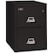 Fireking 15-1/4" W 2 Drawer Fire-Resistant Vertical File Cabinet, Black, Legal 2-2130-2BL - alternate 1