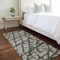 Homeroots 8' Runner Gray and Black Abstract Washable Non Skid Indoor Outdoor Runner Rug 559272 - alternate 9
