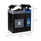 Commercial Zone Products Avante Series Dual Stream Black Trash/Recycling 55 Gallon and 30 Gallon Containers w/ Canopy 787204MSA - alternate 2