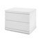 Homeroots 18" White Wood Two Drawer Nightstand 370736 - alternate 1