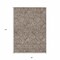 Homeroots 8' X 10' Brown And Beige Floral Washable Indoor Outdoor Area Rug 594614 - alternate 7