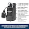 Superior 1/3HP Sump Pump, Reinforced Fiberglass Thermoplastic, Submersible, w/ Piggy-Back Tether Float Switch 92330 - alternate 3