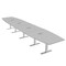 Skutchi Designs 20ft Conference Table With Power Unit | 20 Person Modular Boat Meeting Table | Harmony Series HAR-BOT-48X240-T-U779-ESIL - alternate 1