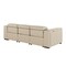 Homeroots 104" Beige Top Grain Leather Reclining Metal USB Sofa 720435 - alternate 8