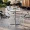 Flash Furniture 24" Round Outdoor Tabletop, White Faux Marble, Seamless Surface Technology, 22x22 Silver X-Base ST-RD24-WHMAR-T2222S-GG - alternate 9