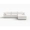Homeroots 120" White Linen Blend Modular Sofa With Ottoman And Storage 714563 - alternate 1