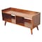 Homeroots 45in Brown Solid Wood Enclosed and Open Storage TV Stand 719182 - alternate 5