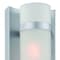 Homeroots Brushed Silver and White Glass Wall Sconce 398547 - alternate 3