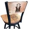 Holland Bar Stool Co 36" Blk Wrinkle Marshall Swivel Bar Stool, Laser Engraved Back L03836BWMedMplAMrshllMedMpl - alternate 1