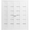 Sartodoors Sliding Closet Double Bi-fold Doors White Solid Core Modern Interior QUADRO4117DBF-WS-72 x 96 (4* 18x96) - alternate 1