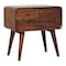 Homeroots 22" Brown Solid Wood Two Drawer Nightstand 701734 - alternate 7