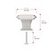 Richelieu 1 11/16 in. X 1 11/16 in. (43 mm x 43 mm) Brushed Nickel Transitional Metal Cabinet Knob BP81045195 - alternate 7