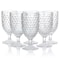 Martha Stewart 6 Piece 14.2 Ounce Clear Glass Hobnail Goblet Drinkware Set 120569.01 - alternate 4