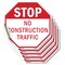 Signmission Stop No Construction Traffic, 6 inch X 6 inch, Vinyl Decal, 5PK OC-D-5PACK-6-110 - alternate 1