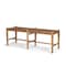Homeroots 52in Brown Genuine Leather and Solid Wood Upholstered Bench 606744 - alternate 1