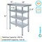 Amgood 30in D x 15in L Stainless Steel Table, Three Undershelves AMG WT-3015-3SH-Z - alternate 7