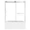 Kingston Brass 60" Acrylic Alcove Right-Hand Drain Tub with Left Sliding Tub Door, White/Brushed Nickel KVTDE603122R8 - alternate 1