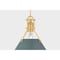 Hudson Valley Lighting Painted No. 2 16 in. Pendant in Aged Brass/Soft Studio Green by Mark D. Sikes MDS352-AGB/SSG - alternate 6