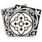 Homeroots 12" X 12" Black and White Rory Peel and Stick Removable Tiles 555901 - alternate 8