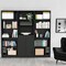 Homeroots 71" Black Five Tier Bookcase with Two doors 546347 - alternate 8