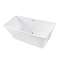 Kingston Brass 67" Acrylic Rectangular Double Ended Freestanding Tub with Drain, Glossy White/Polished Brass VTSQ672923C412 - alternate 1