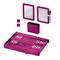 Lockermate Adjust-A-Shelf 6-Piece Locker Accessories Set, Pink 50924KIT-FCH - alternate 1