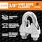 Xpose Safety Wire Rope Clamp for Stainless Steel 3/8in Galvanized U Bolt Cable Clips, 24PK GCC38-24-X-S - alternate 4