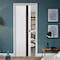 Sartodoors Sliding French Pocket Door 36 x 80 inches with, Planum 0040 White Silk with Black Glass, Kit Trims PLANUM0040PD-WS-36 - alternate 1