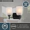 Vaxcel Laurelhurst 2-Light Vanity Light, Matte Black, White Marble Glass, 13.25-In. Wide W0575 - alternate 7