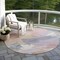 Homeroots 8' Pink Mauve And Lavender Round Abstract Washable Indoor Outdoor Area Rug 611224 - alternate 8