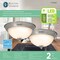 Boston Harbor Flush Mount Ceiling Fixture, 120 V, 15 W, 2-Lamp, LED Lamp, 1100 Lumens 4200-LED- BN - alternate 4