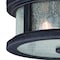 Vaxcel Cumberland Bronze Rustic Round Outdoor Flush Mount Ceiling Light Clear Glass T0290 - alternate 9