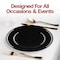 Smarty Had A Party Black Flat Round Disposable Plastic Dinnerware Value Set, 240PK 830-B-VP-CASE - alternate 9