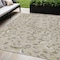Homeroots 5' X 8' Beige Brown And Gray Floral Washable Indoor Outdoor Area Rug 597795 - alternate 1