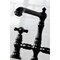 Kingston Brass Bridge Kitchen Faucet with Brass Sprayer, Matte Black KS7270PKXBS - alternate 5