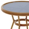 Flash Furniture Lourdes French Bistro 31.5in. Tbl, Navy and White PE Rattan, Glass Top, Bamboo Print Aluminum Frame SDA-AD641012-80-NVYWH-NAT-GG - alternate 8