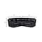 Homeroots Black Polyester Blend Reclining U Shaped Three Piece Corner Sectional 366242 - alternate 4