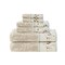 Homeroots Set of Six Cream Cotton Jacquard Towel Set, 6PK 712112 - alternate 1