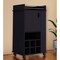 Homeroots Black Rolling Bar Cart With Wine Storage 535110 - alternate 1