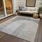 Homeroots 5' X 8' Silver Gray And Beige Geometric Washable Indoor Outdoor Area Rug 582729 - alternate 9