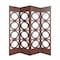 Homeroots 84" Brown Solid Wood Folding Four Panel Screen Room Divider 342747 - alternate 1
