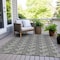 Homeroots 3' X 5' Black And Ivory Geometric Washable Indoor Outdoor Area Rug 594977 - alternate 9