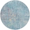 Homeroots 8' Blue Round Abstract Washable Indoor Outdoor Area Rug 607862 - alternate 8