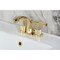 Kingston Brass Widespread Bathroom Faucet with Knurled Handle and Brass Pop-Up, Polished Brass KS4942KNL - alternate 4