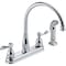 Delta Windemere Series Kitchen Faucet with Side Sprayer, 18 gpm, 2Faucet Handle, Plastic 21996LF-SS - alternate 1