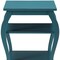 Homeroots 23" Teal Blue Wood Bow Leg End Table With Two Shelves 286312 - alternate 5